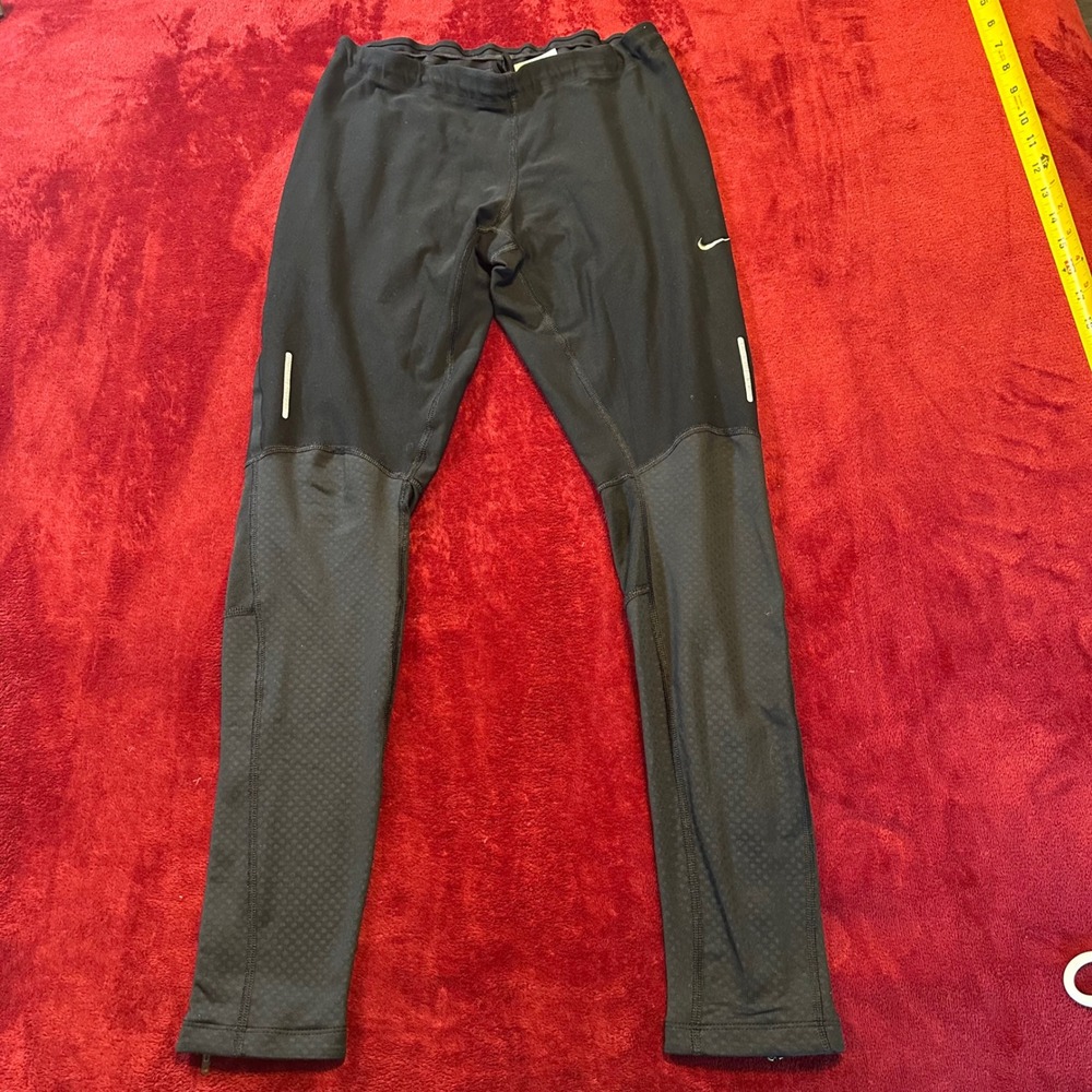 Nike‎ Dri-FIT Womens Black Running Tights Reflective Leggings Medium 425030-010